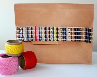 Leather clutch - ipad case