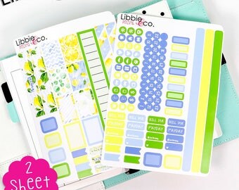 PMIV4 August Lemon Personal Month in View Life Planner Stickers!