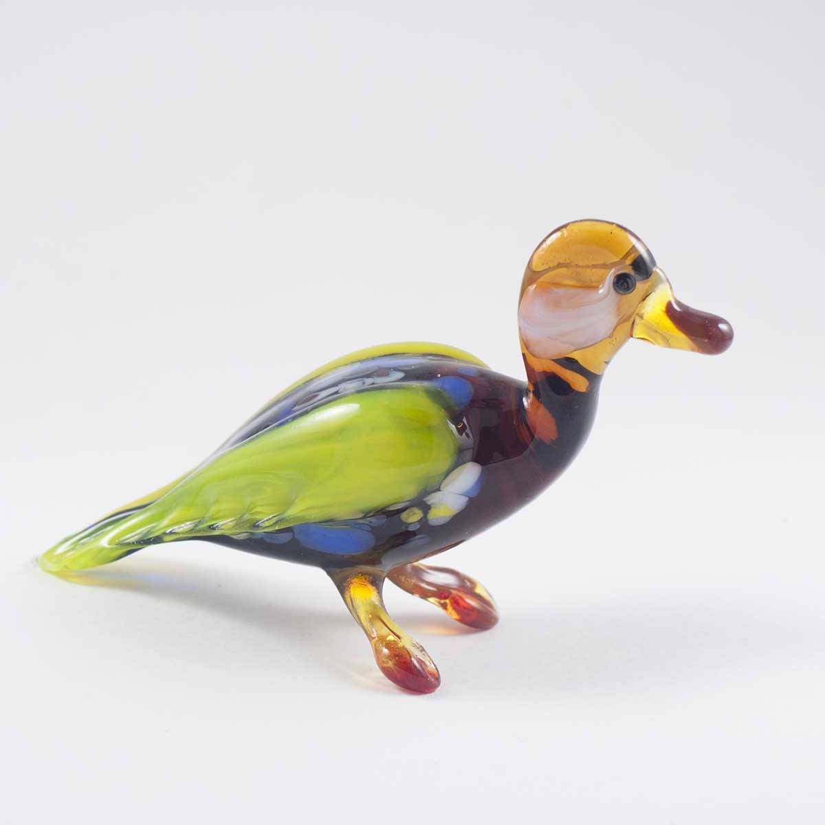 Blown Glass Duck Figurine