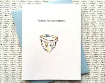Funny Thank You Card, Funny Thanks Card, Funny Thank You, Funny Jock Strap Card, Thanks For Your Support, Funny Greeting Card, Thank You