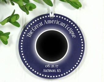 Solar Eclipse Christmas Ornament The Great American Solar Eclipse 2017 Solar Eclipse Gift Eclipse Souvenir Solar Eclipse Keepsake IBFSO
