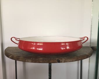 Vintage Dansk Kobenstyle Paella Pan - Red