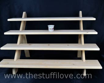 4 Shelf 75cm Wide Collapsible Display Stand/Shelves For Craft And Trade Shows Or Shops.