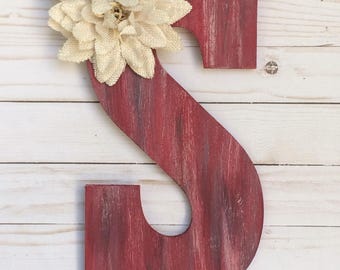 Monogram Door Hanger - Summer Door Hanger - Door Decor - Rustic Room Decor - Door Decoration - Monogram Door Decor - Room Decor