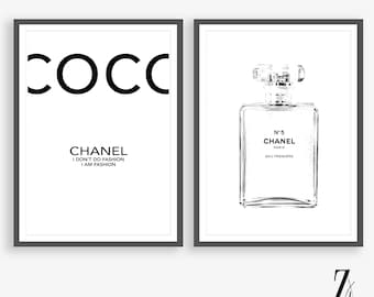 Coco chanel wall art | Etsy