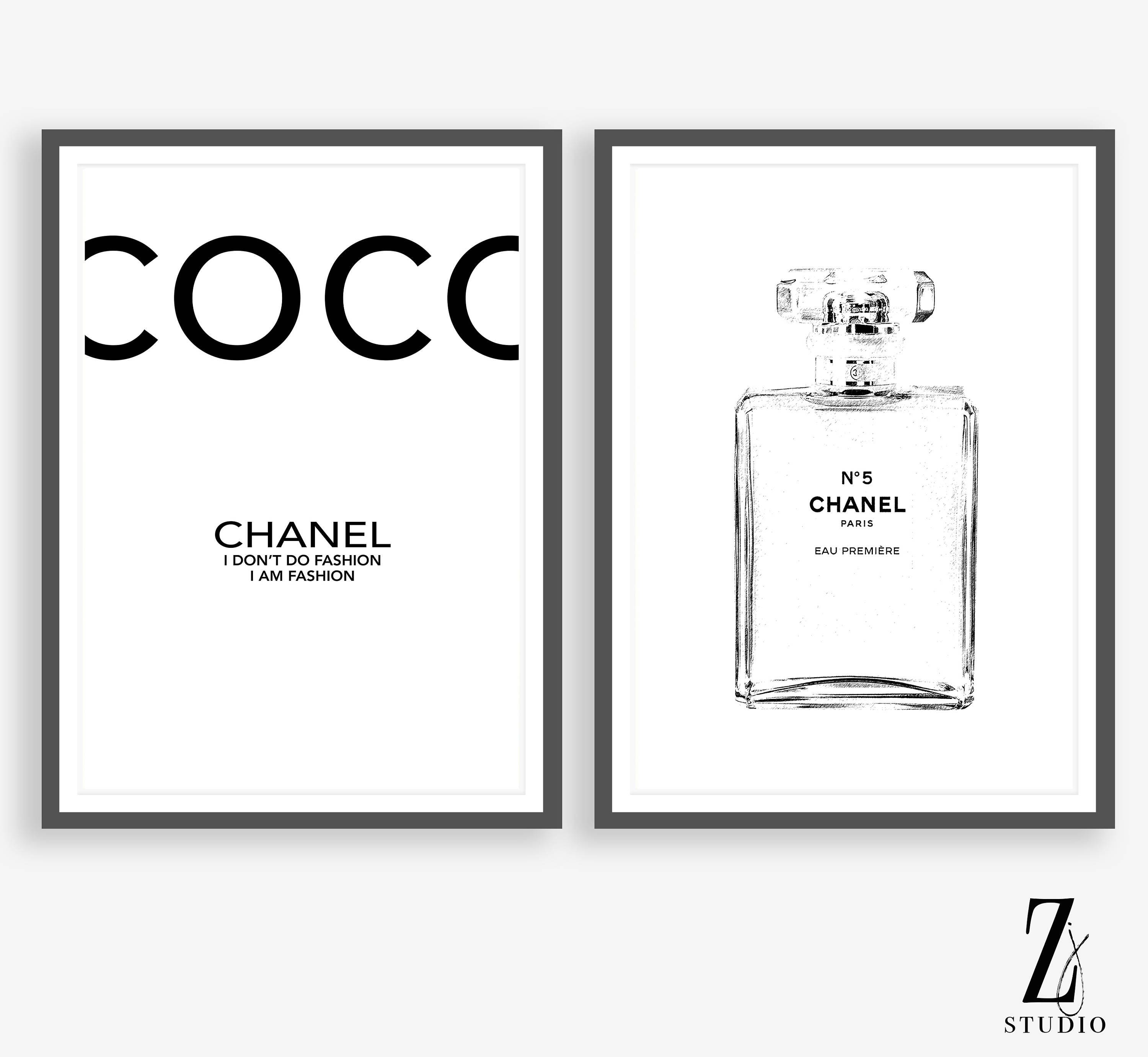 Chanel art printed Large Chanel wall art coco Chanel poster