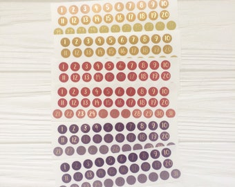Gold Foil Dates, Foil Date Stickers, Date Planner Stickers, Number Planner Stickers, Planner Numbers, Planner Number Stickers, Bujo Stickers