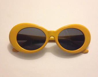 Mod Sunglasses, Orange/Yellow, Retro Futuristic, 1960s Vintage Style