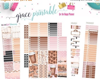 1YRSALE Runs on Grace | Weekly Printable Planner Kit | Planner Stickers | Cut Lines | for use with Happy Planner | Planner Stickers Printabl