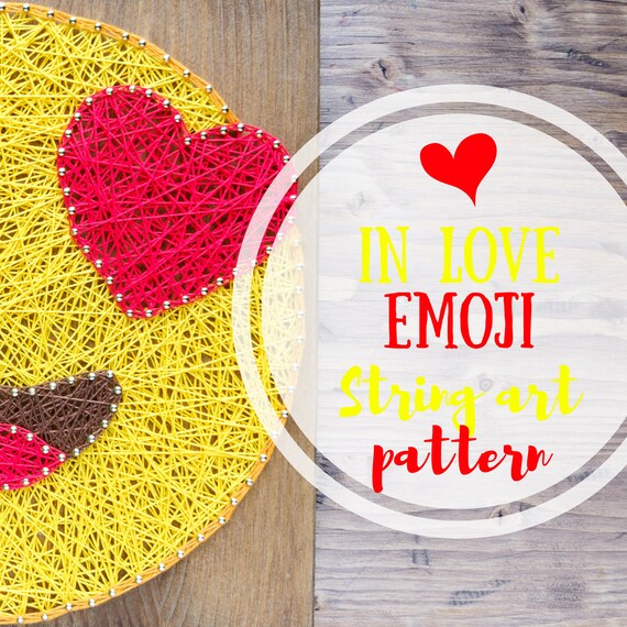 LOVE EMOJI string art DIY string art pattern digital
