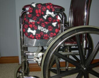 WHEELCHAIR SIDE POUCH, Tote, Bag, Organizer, Side bag, Seniors, Elderly ,Kids, Soft fleece, Walker bag, Walker pouch, Easy on!