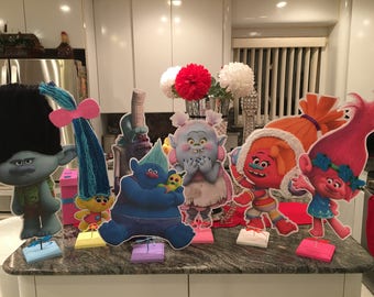 Trolls 2 foot centerpiece each