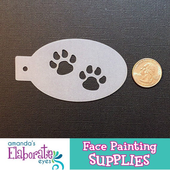 PAIR OF PAWS Face Painting Stencil Mini