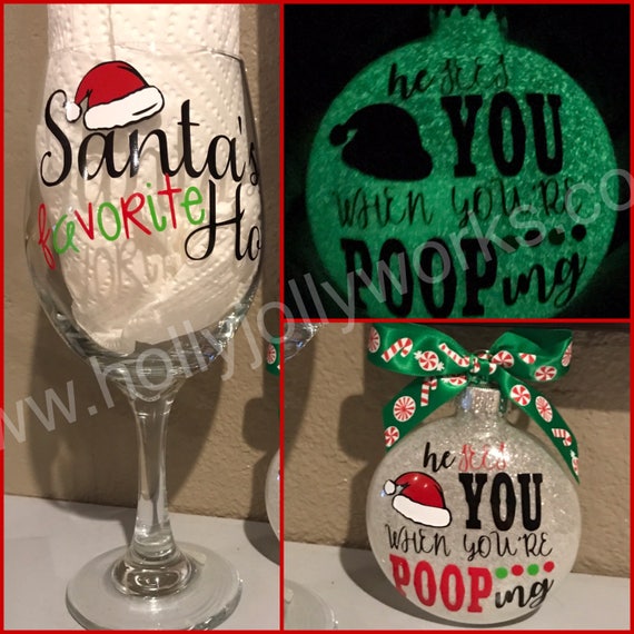 Items Similar To Santa Wine Glass Glass Ornament Personalized Wine Glass Peesonlaized