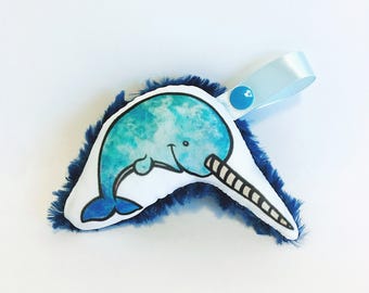 narwhal plush keychain