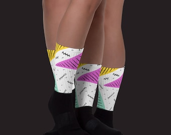 Confetti style unisex Socks, great for back to school or couple gift - your perfect warm socks for the fall season