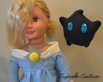 Fits American Girl Doll Clothes - like Rosalina Dress & Luma Plushy