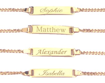 35% OFF* Baby Name Bracelet, Personalized, 18K Gold Filled Child ID Bracelet, Custom Name Bracelet, Baby Boy Bracelet, Baby Girl Bracelet