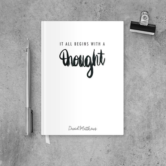 Thoughts Journal Personalized Notebook Cover Idea Journal