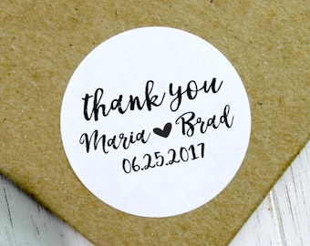 Wedding Thank You Stickers, Wedding Stickers, Custom Wedding Stickers, Wedding Labels, Wedding Favor Stickers, Wedding Favour (11-0001-035)