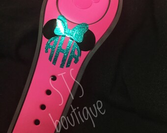 Monogrammed Magic Band Decal - Mickey, Minnie