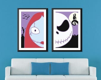 Nightmare Before Christmas Minimalist: Jack & Sally Set