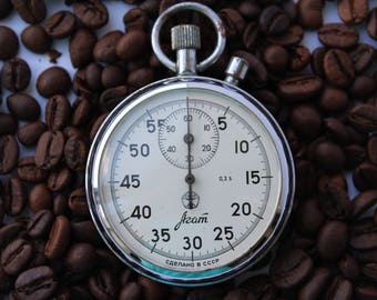 Soviet stopwatch AGAT, Mechanical chronometer USSR, Working.