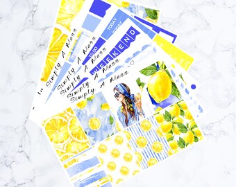 Citrus Breeze Full Kit | Erin Condren Vertical Planner Stickers