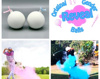 2 Golf Ball Gender Reveal Combo Pack: Custom Color Combinations