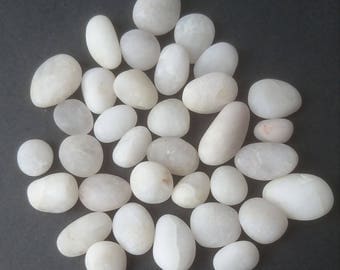 200gms White Pebbles, Beach Pebbles, Stones and Pebbles, Craft Supply, Terrariums, Aquariums, Sea Glass Art, Beach Theme, White Pebbles