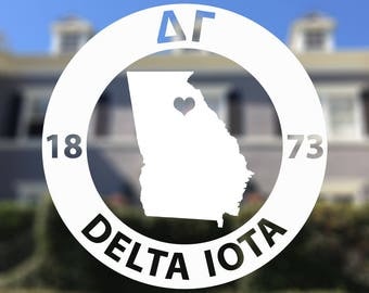 Delta Gamma Decal - Sorority Decal - State Personalized Decal Laptop Sticker - Big Little Sister Car Decal - Delta Gamma Sticker - DG Greek