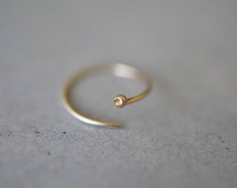 14k gold nose ring, solid gold nose ring, gold nose ring, 14k tiny gold nose ring, tiny gold nose stud, nose stud gold, nose ring stud