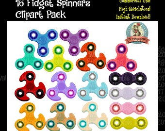 FIDGET SPINNER CLIPART, Fidget Spinner Toy, Clip Art Commercial Use, Digital Clipart, Clipart, Clip Art, Instant Download, Digital Clip Art