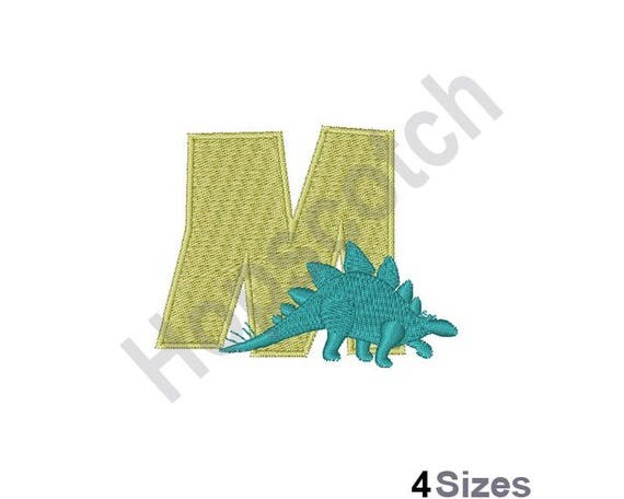 Prehistoric Dinosaur M Machine Embroidery Design 4 Sizes