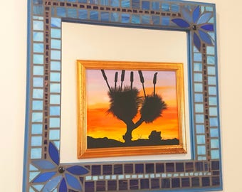 Mirror. Artisan flower mosaic mirror
