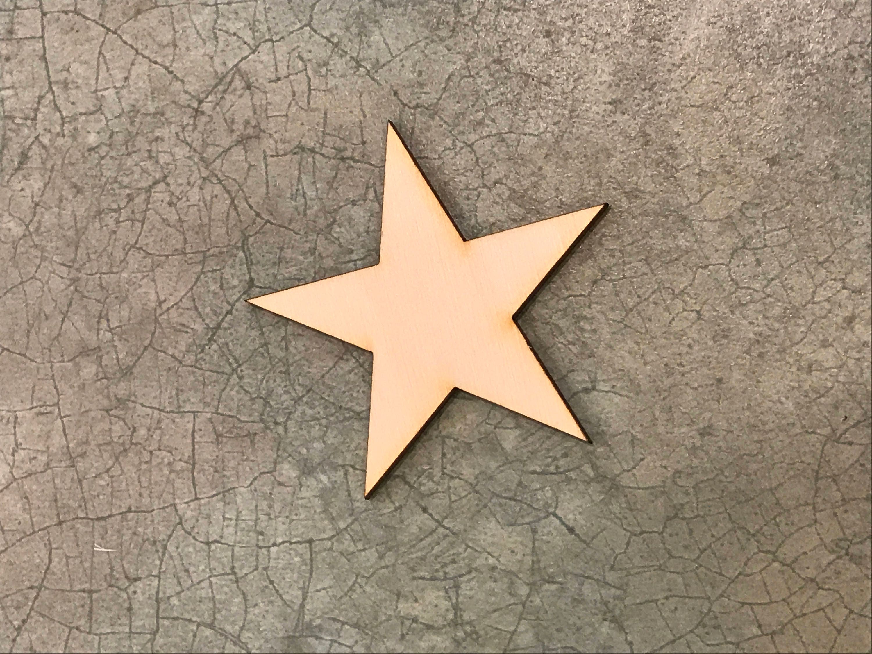 Download Set of 50 Laser Cut Wooden Stars