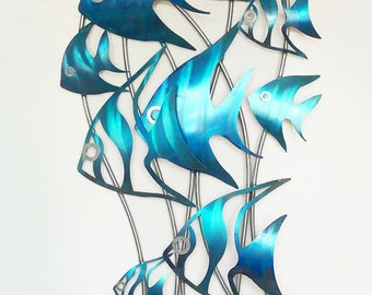 Fish sculpture crappie Metal fish art Native lake species