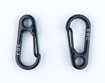2 mini-mousquetons black steel