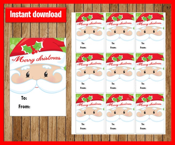 Christmas Gift Tags Christmas Favor Tags Christmas present