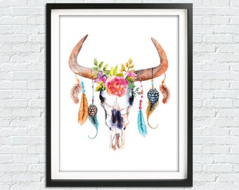 Bull Skull Wall Decor cow skull | etsy Bull Skull Wall Decor cow skull | etsy