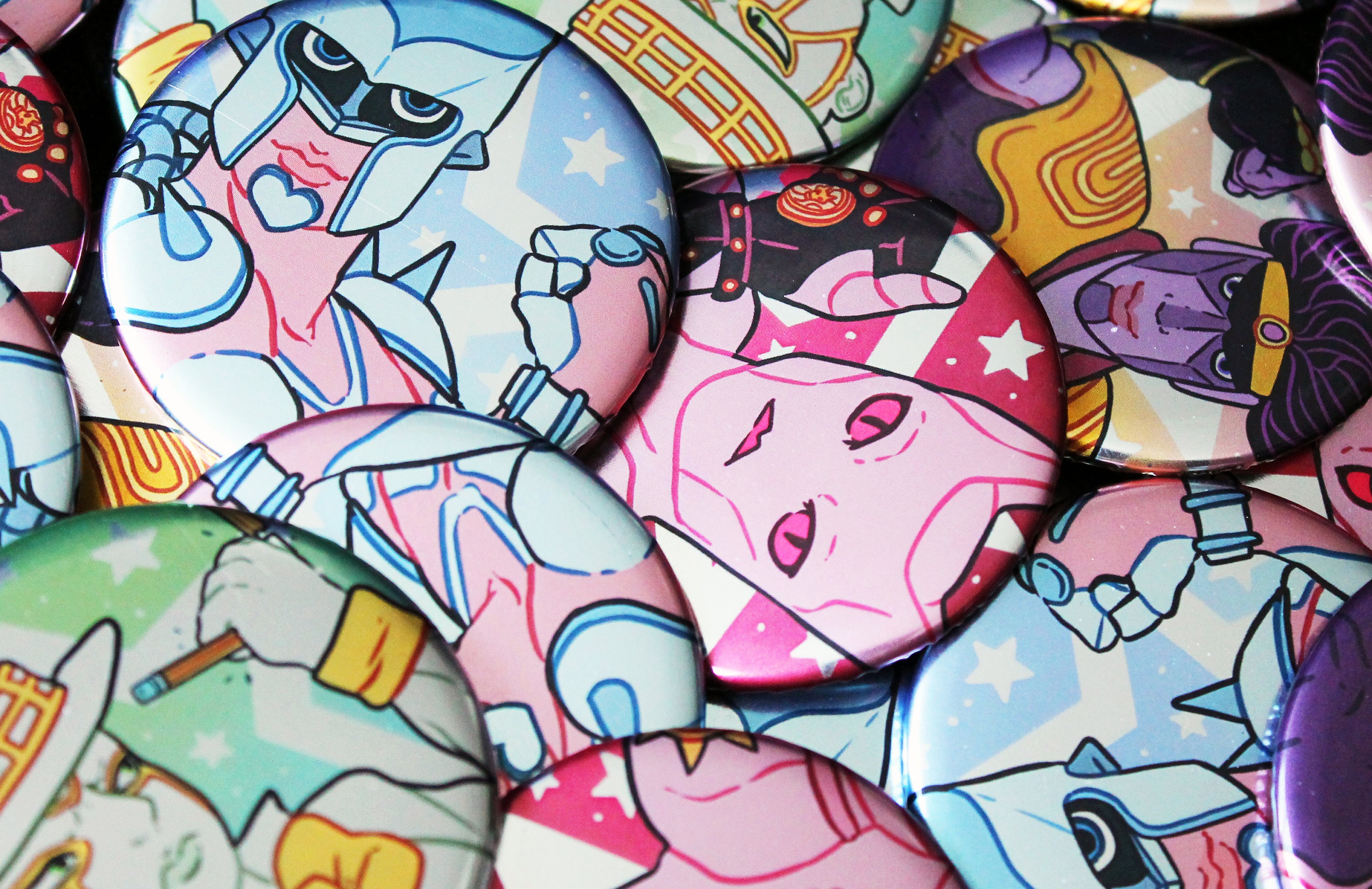 Jojo's Bizarre Adventure Metallic Stand Buttons