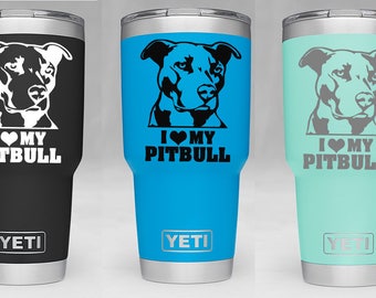 Yeti Cup Decal - Vinyl Yeti decal - Yeti Tumbler Decal - Yeti Decal stickers - Pitbull Yeti Decal