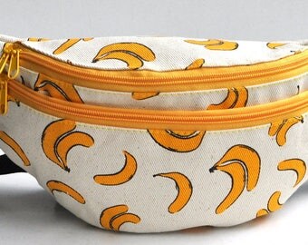 Fanny Pack yellow banana hip bag,bum bag,waist bag,belt bag,hip pouch,bags & purses festival bag, concertsbag, festival bag ,camping bag