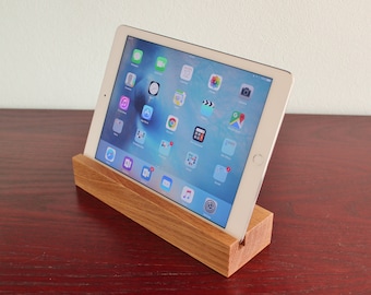 iPad Stand. iPad Holder. Wooden iPad Stand. Tablet Holder. Tablet Stand. Handmade in Oak Hardwood