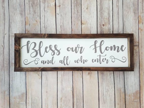 Blessed Sign Bless our Home Sign Entryway Decor Entryway