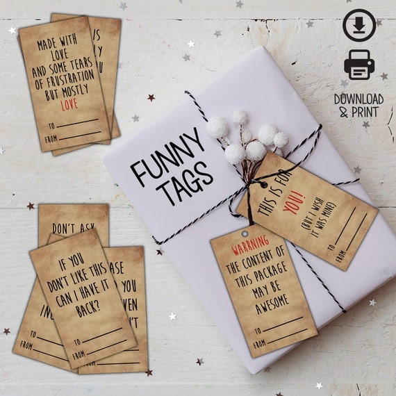 Gift Tags Funny Gift Tags Christmas Tags Craft gift