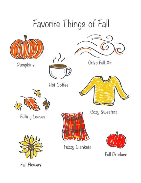 Favorite Things of Fall Printable