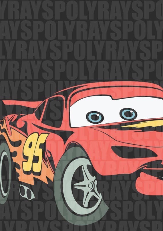 Lightning McQueen svg, Car Instant Download, Disney McQueen Stencil ...