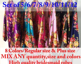 Bridesmaid Robes set of 5, Bridesmaid Robes Set of 6, Bridesmaid Robes Set of 7, Bridesmaid Robes Set of 8, Bridesmaid Robes Set of 9