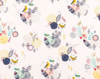 Bird and Feather Minky Baby Blanket